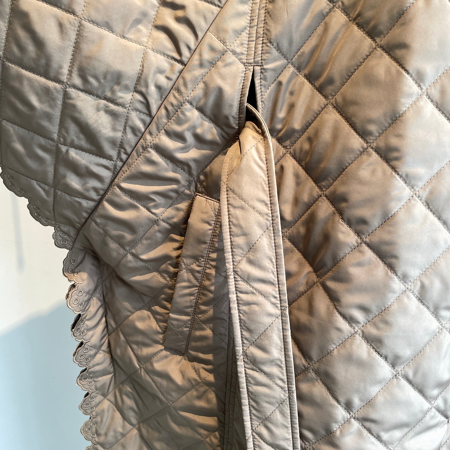 porterdesboutons//キルティングスカラップポンチョコート　P-14-1-057