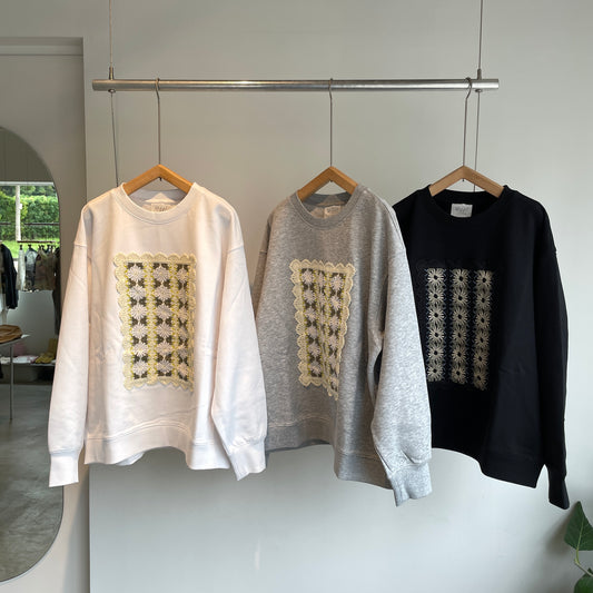 yuni//Cotton裏毛 color lace プルオーバー　1701CT001262