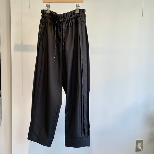 itochi //Polyester Linon pleated track pants