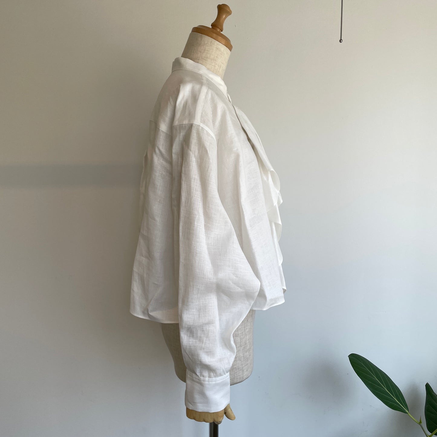 HAVERSACK //リネンポプリンクロップドフリルシャツ　622623
