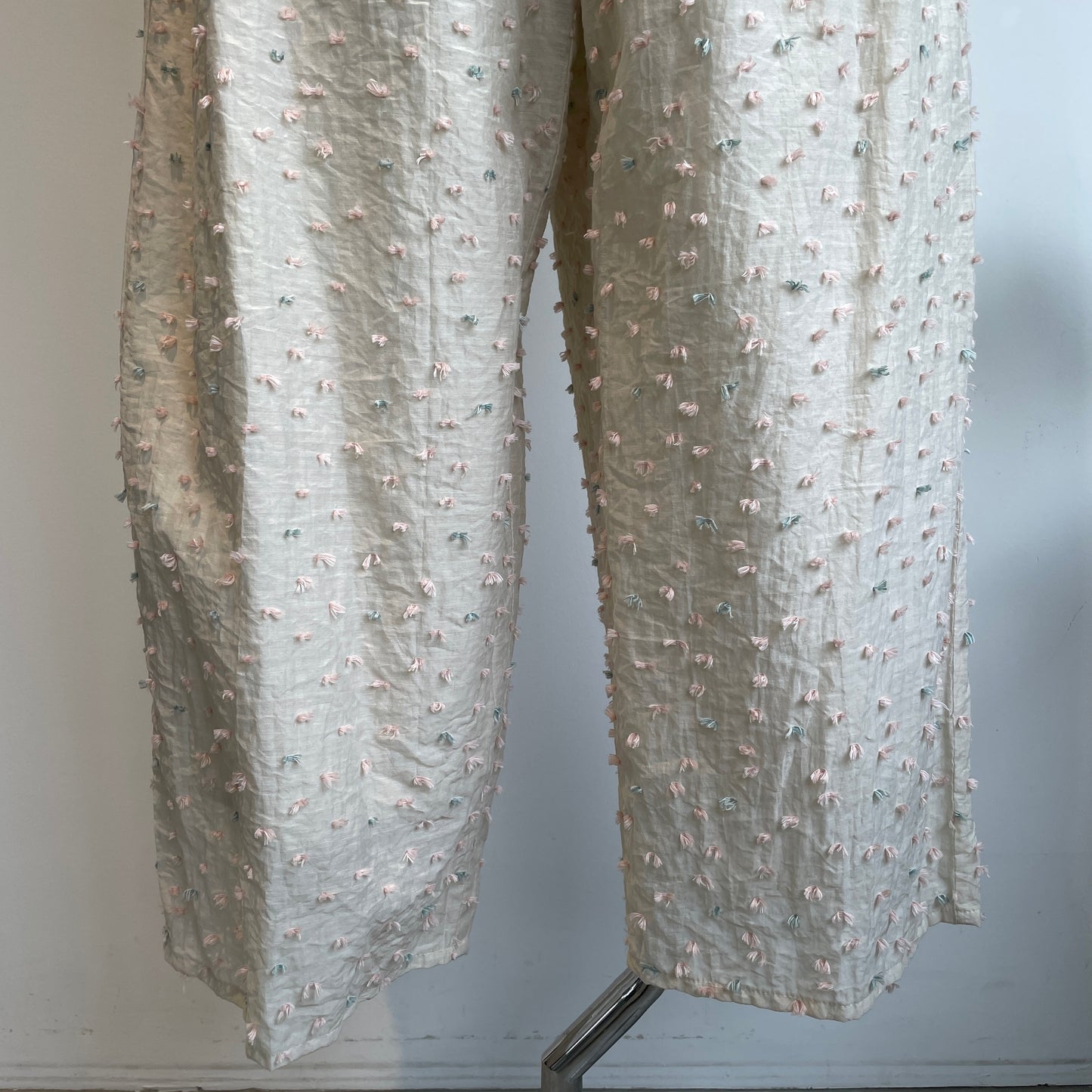 qiri//花吹雪’ jacquard ギャザーワイドパンツ 6301PT003261
