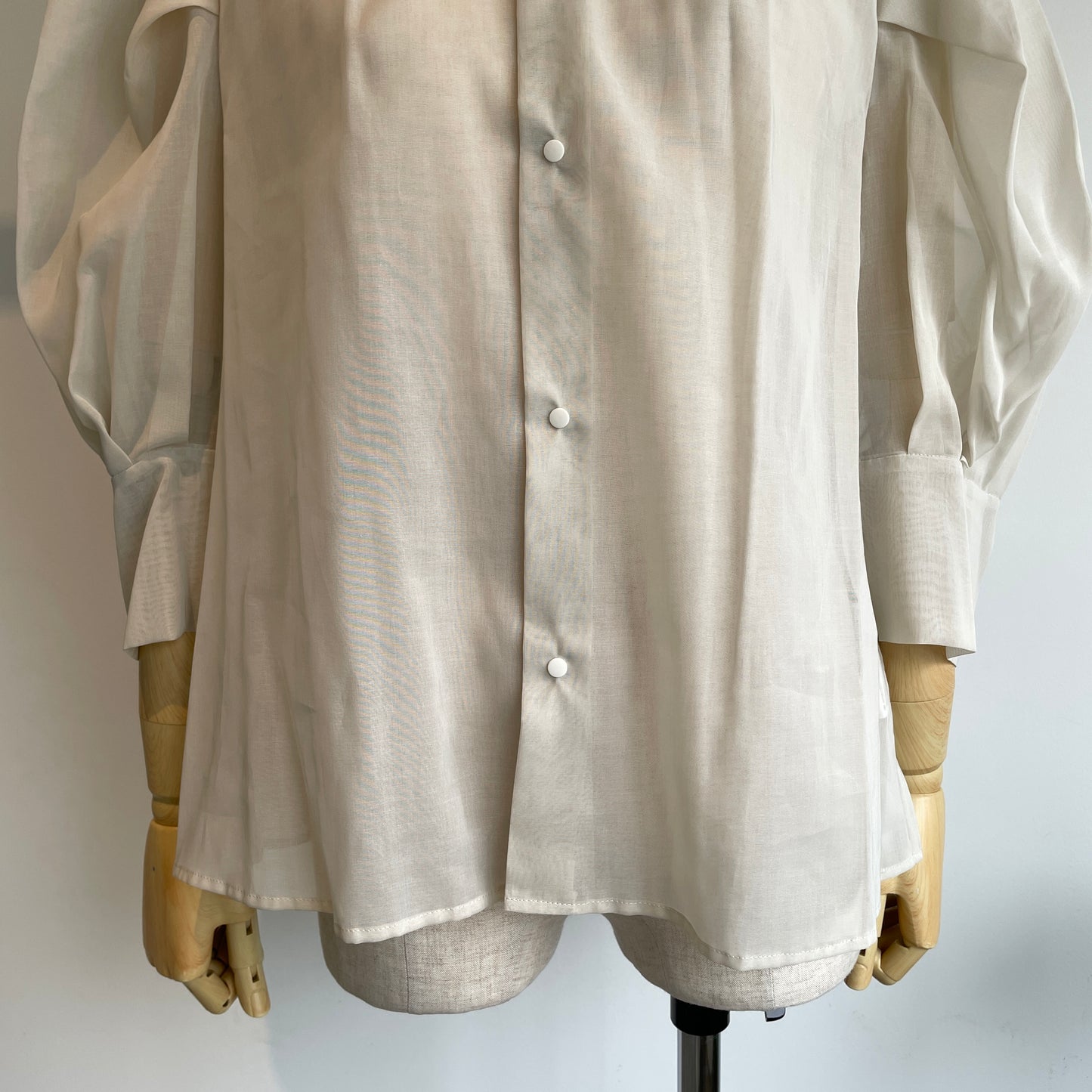 itochi //100/2 cotton organdy transparent blouse