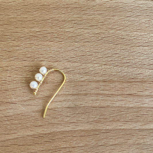 porter des boutons//プチトロワピアス　パール　P-25041