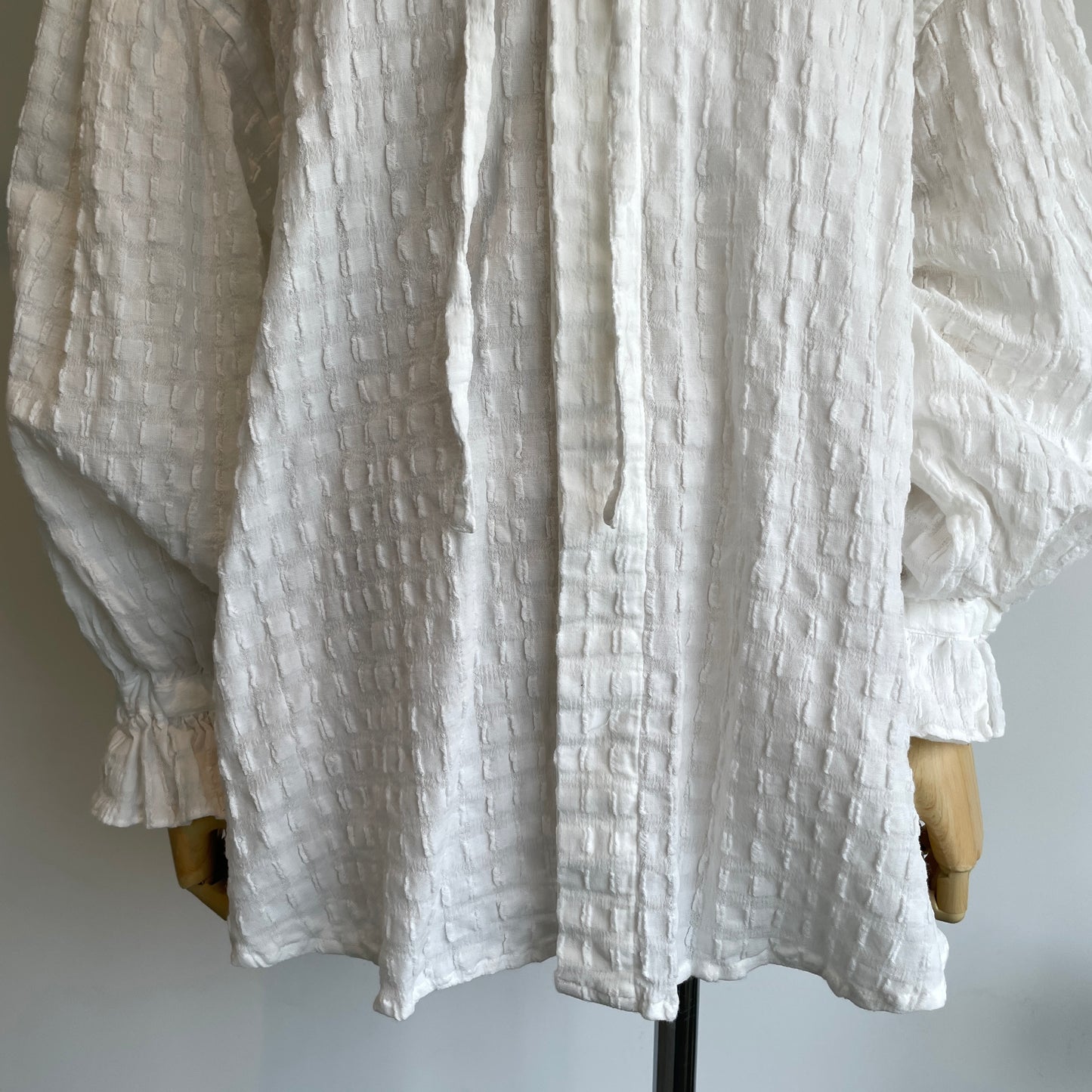 buoy buoy//SHEER CHECK TACK FRILL ブラウス　2701BL004262