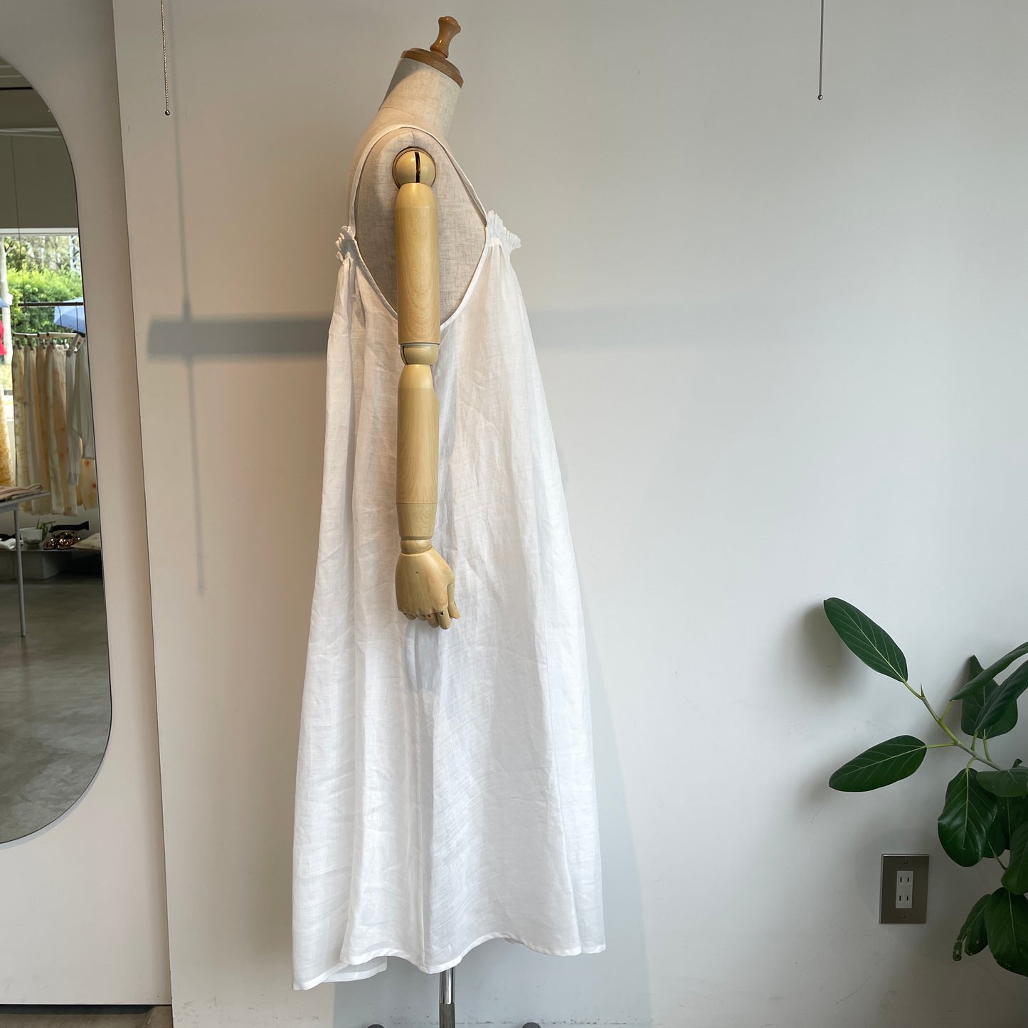 heriter//ramie gathers dress H1-26-7003
