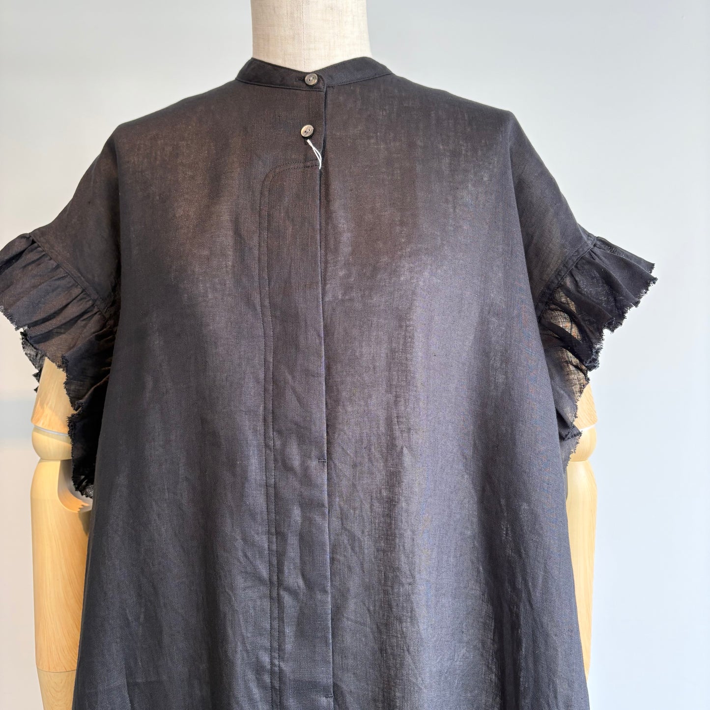 yuni//60/1Linen gather sleeves OP    1701OP026261