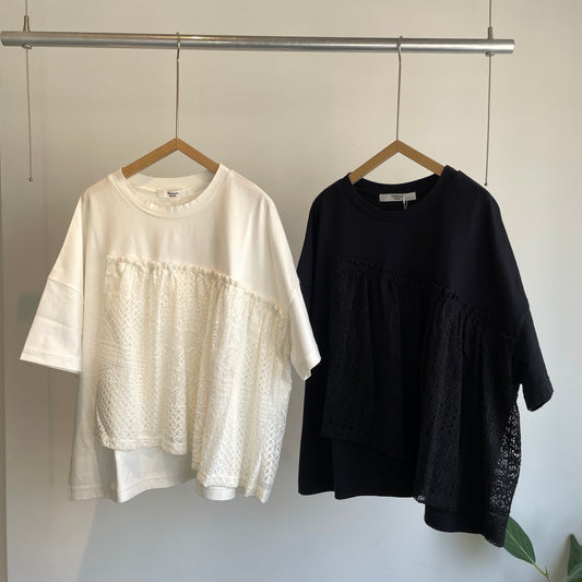 universaltissu//クラシック天竺 パッチワークレースコン
ボT US262CT026