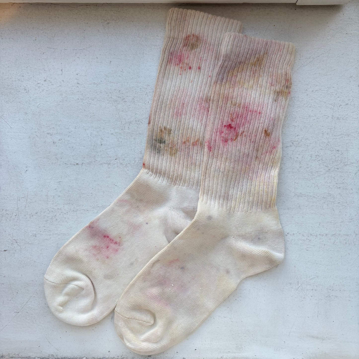 Oo //お花染めソックス