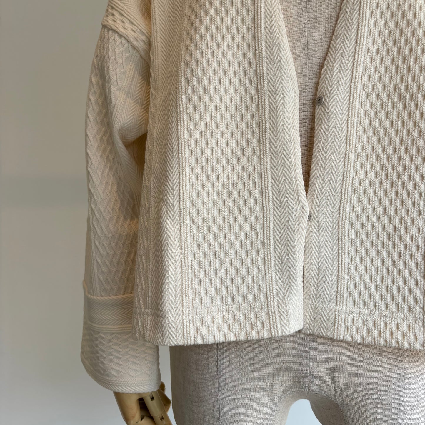 porter des boutons//マルチジャガードカーディガン　P-25068