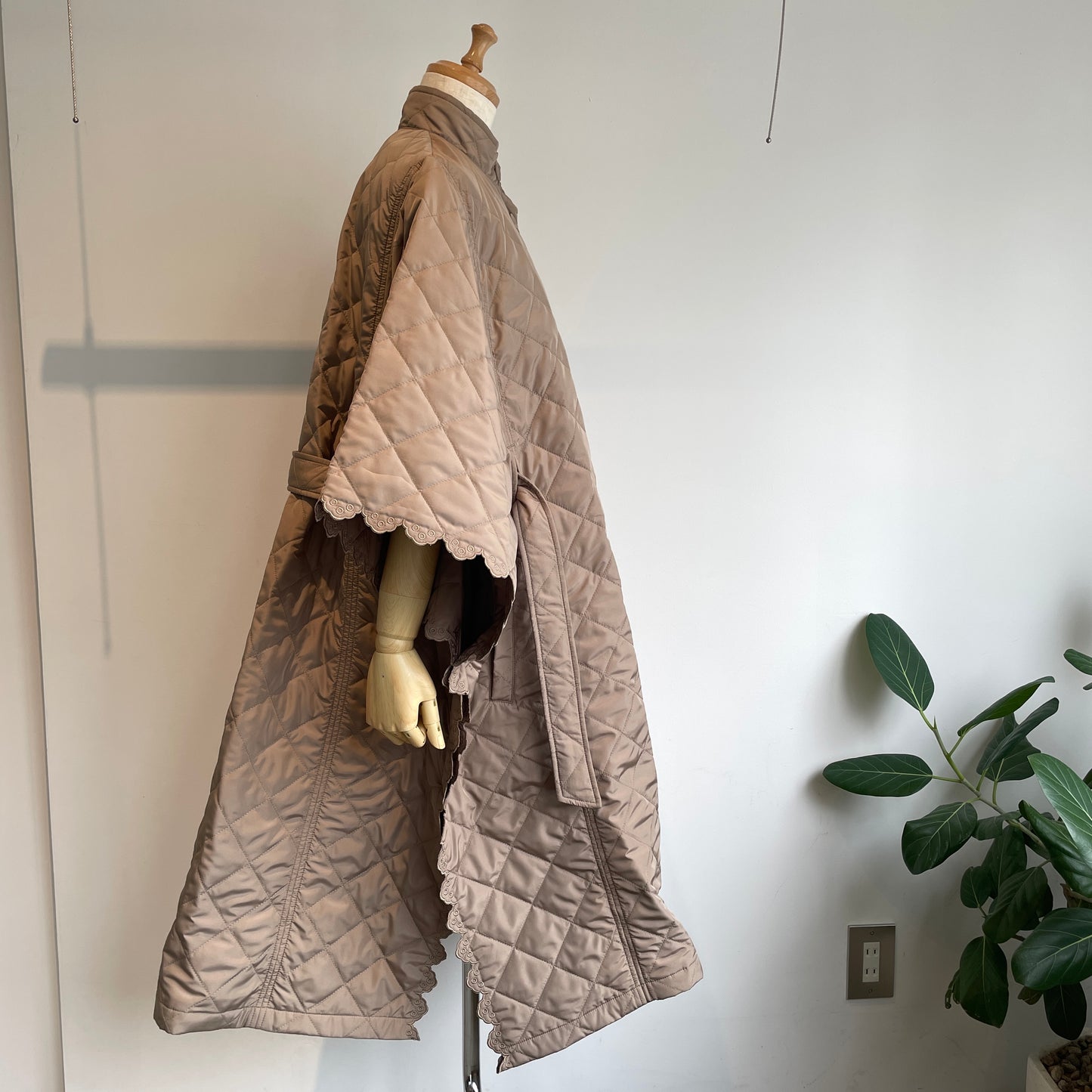 porterdesboutons//キルティングスカラップポンチョコート　P-14-1-057