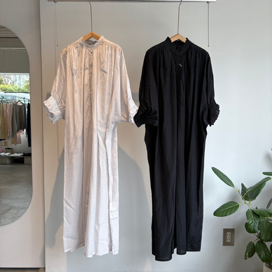 yuni//100/1Cotton/Cupra gather sleeves ワンピース　1701OP012261