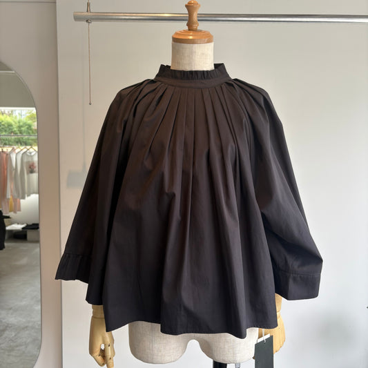 SIHIRAI// WIDE SLEEVE TACブラウスCHSS26-7008