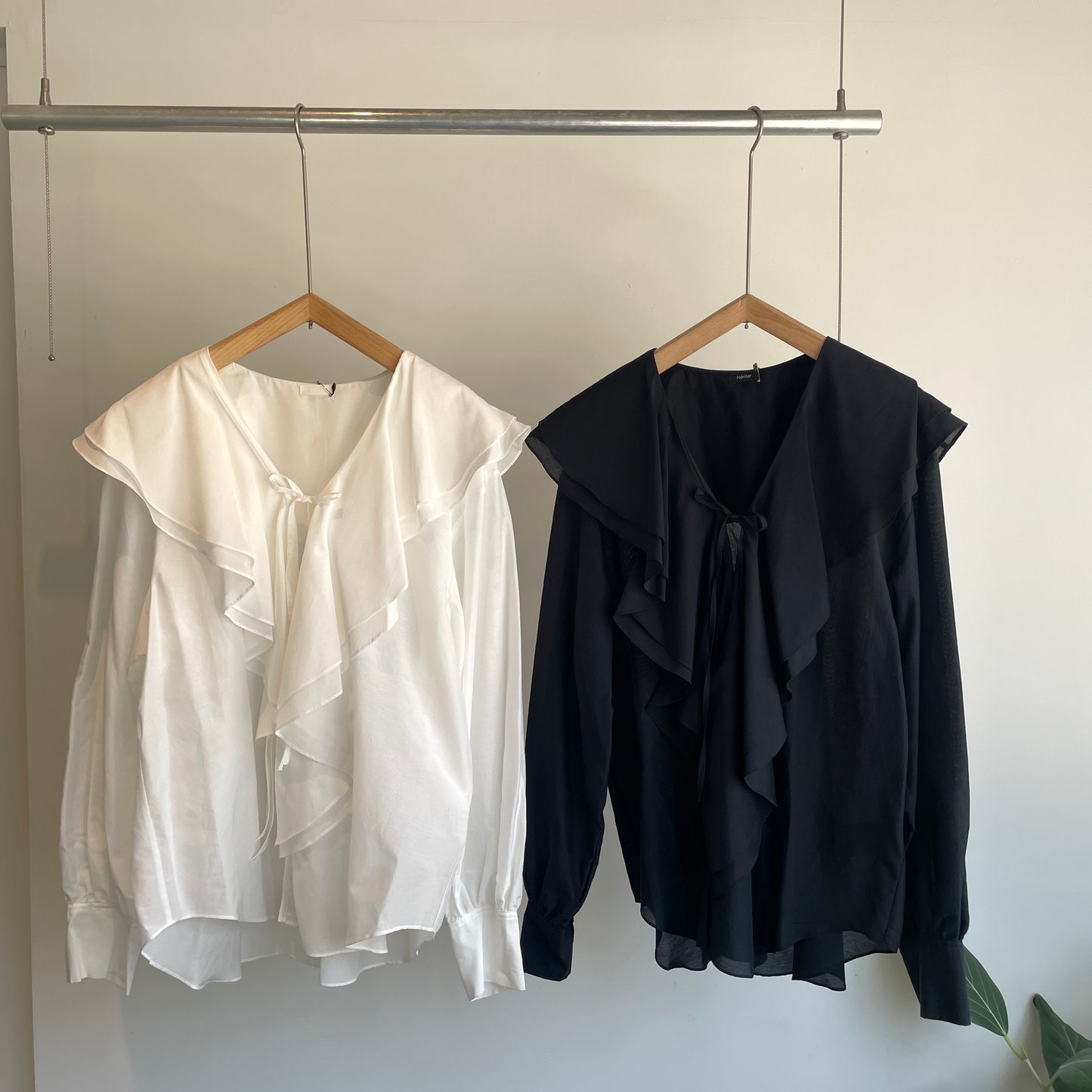 heriter//cotton silk raffle blouse H2-26-3003