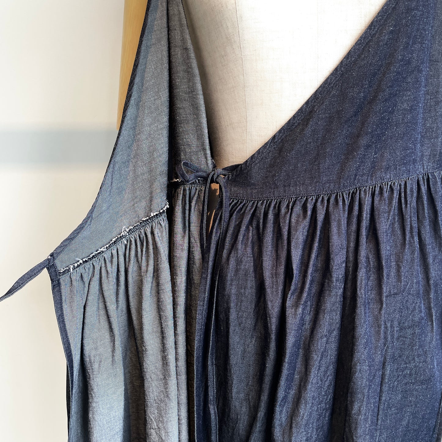 yuni//R/C soft denim cachecoeur bistier blouse 1701BL047261