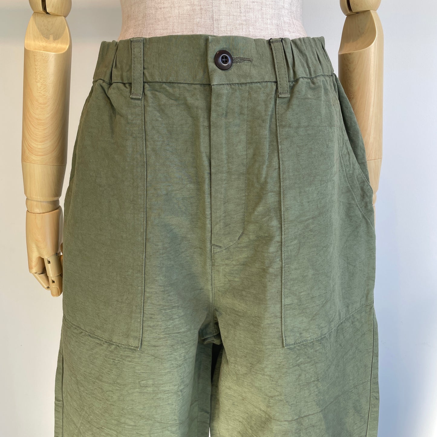 handsofcreation//綿麻リバーシブルカルゼファナージュワークパンツ　0161302