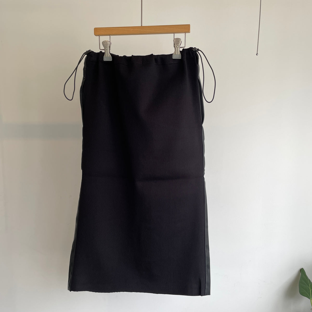 ALWEL//FAUX LEATHER DRAWSTRING SKIRT NAP-2