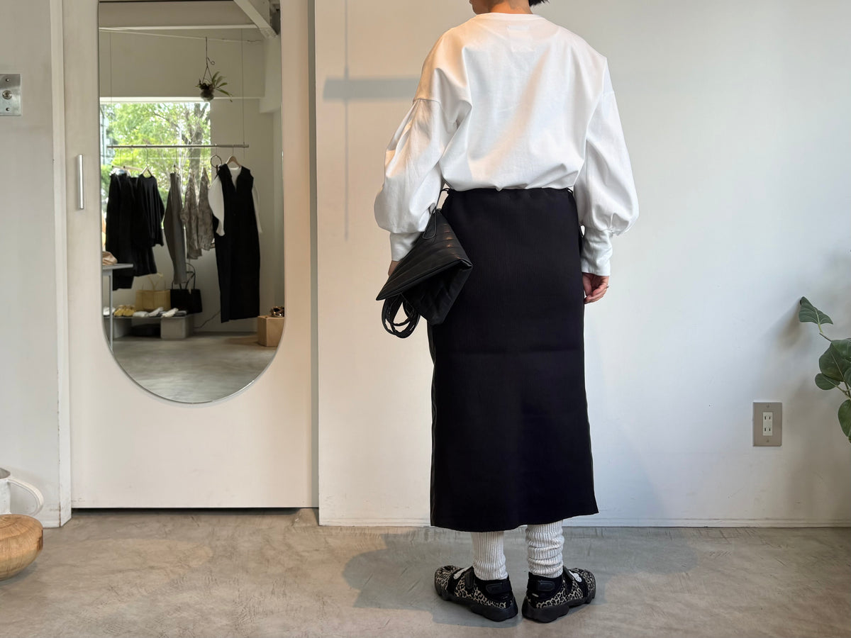 ALWEL//FAUX LEATHER DRAWSTRING SKIRT NAP-2
