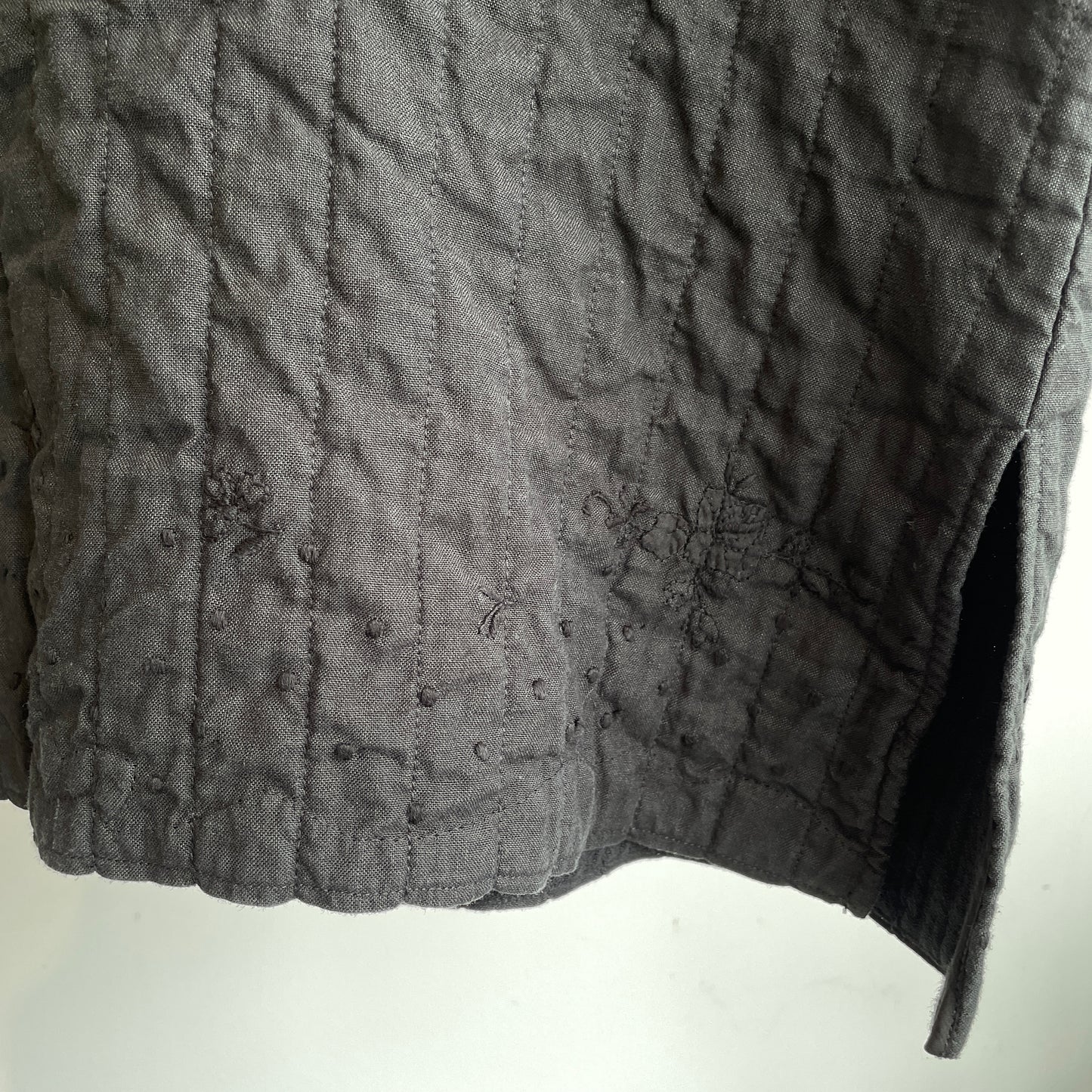 Heriter // tablecloth quilt gilet H0-00-3018