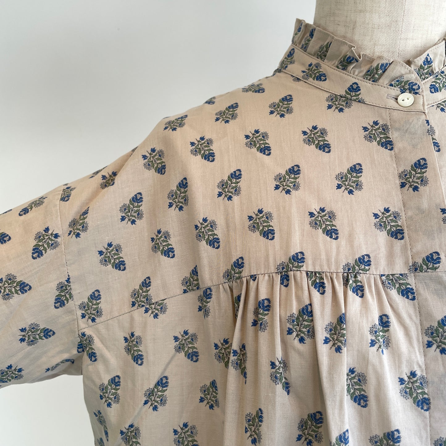 handsofcreation//antiquecalicopattern ptスタンドフリルBL 01610606