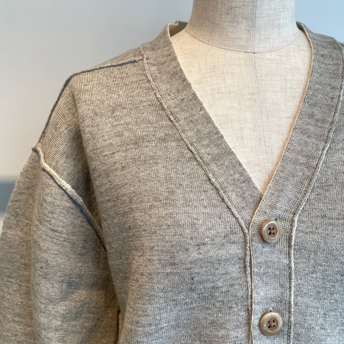 UNDYED //KNIT W FACEカーディガン　　UNS23ANCD042