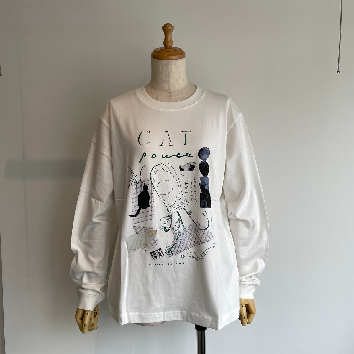 sweetlittlenothing//catpower ロングスリーブTシャツ