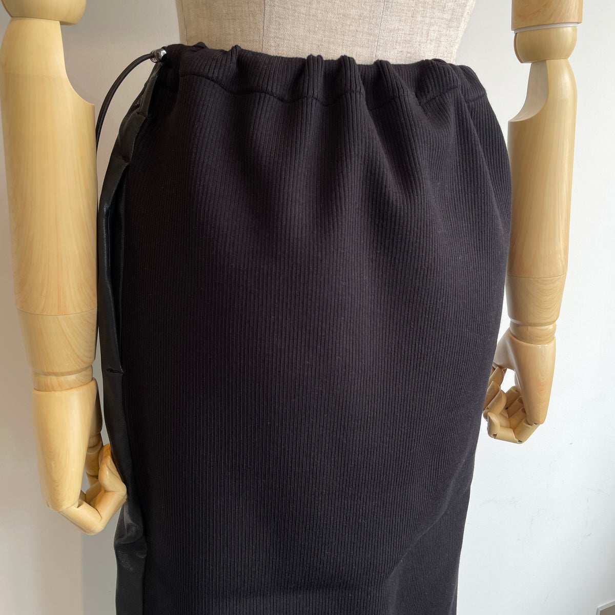ALWEL//FAUX LEATHER DRAWSTRING SKIRT NAP-2
