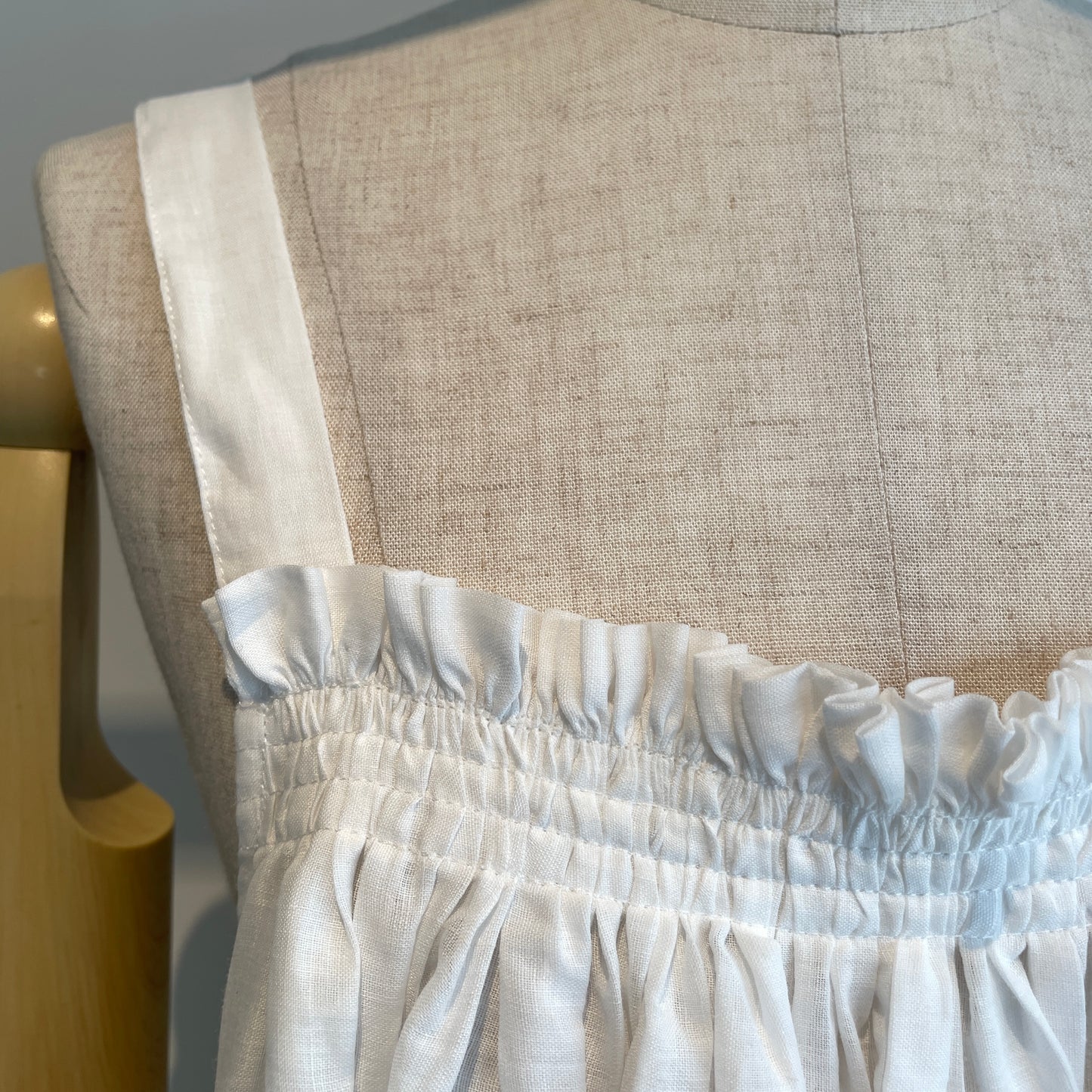 heriter//ramie gathers dress H1-26-7003