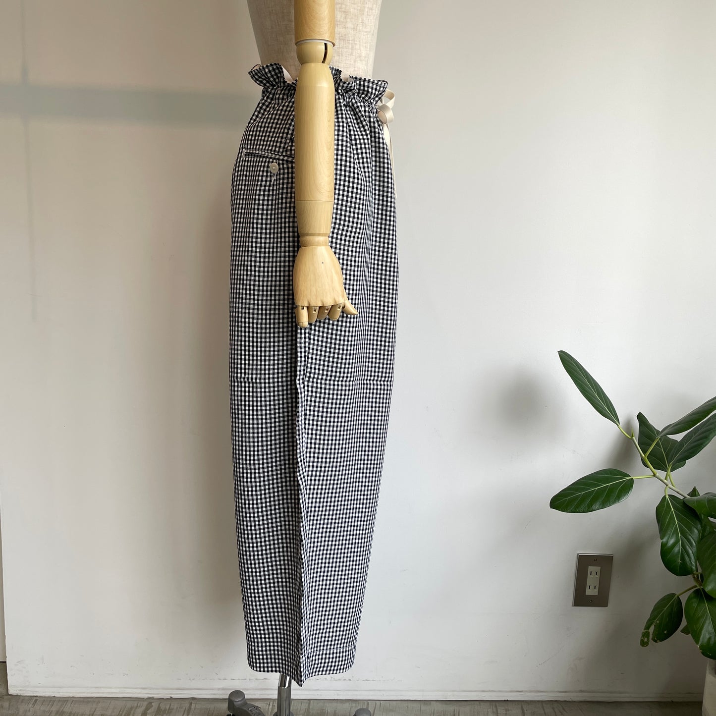 HAVERSACK//ギンガムチェッククロップドワイドパンツ  862639