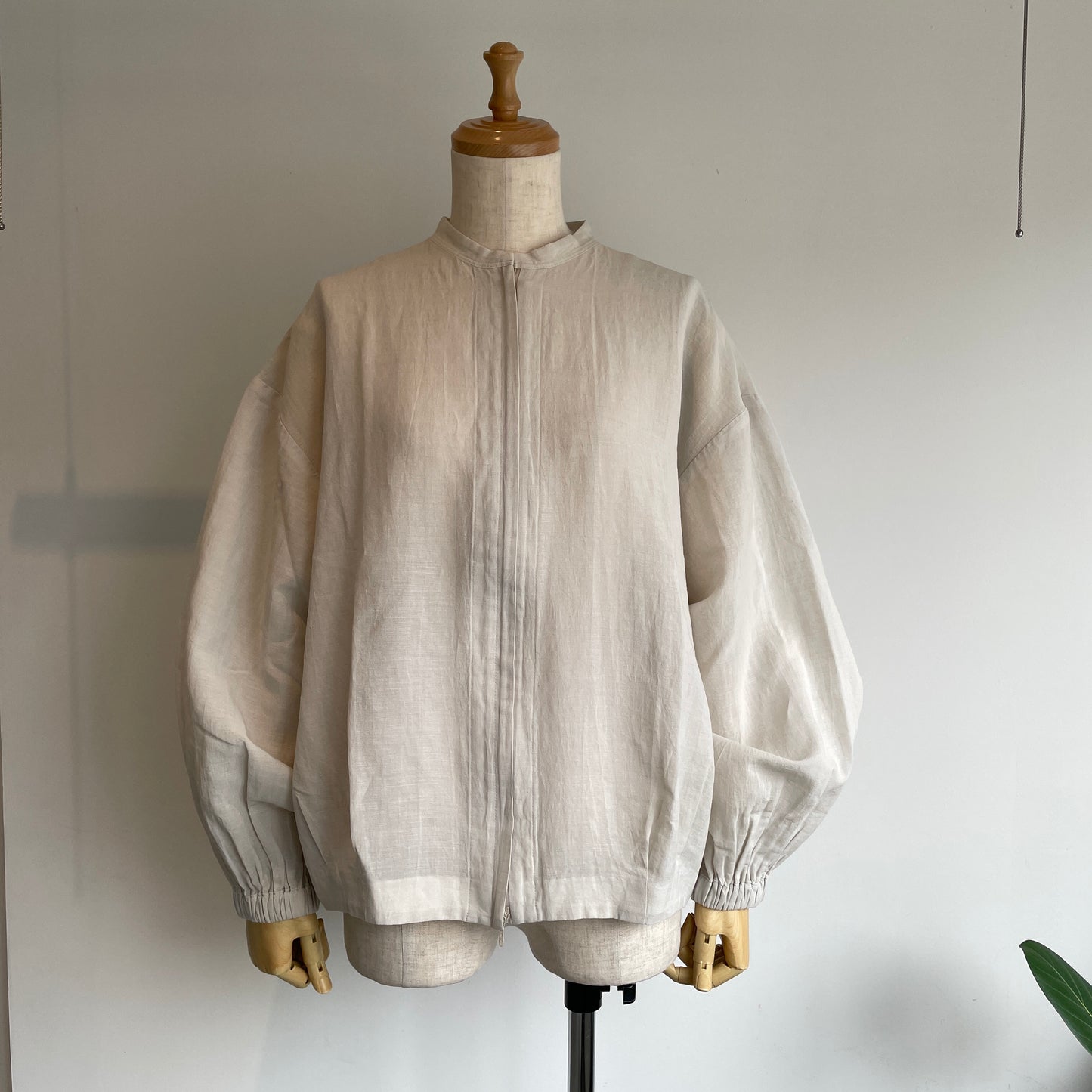 Aさま専用handsofcreation //CV100/2✕ 60/cotton/LinenCloth バンドカラーシアブルゾン　01610403