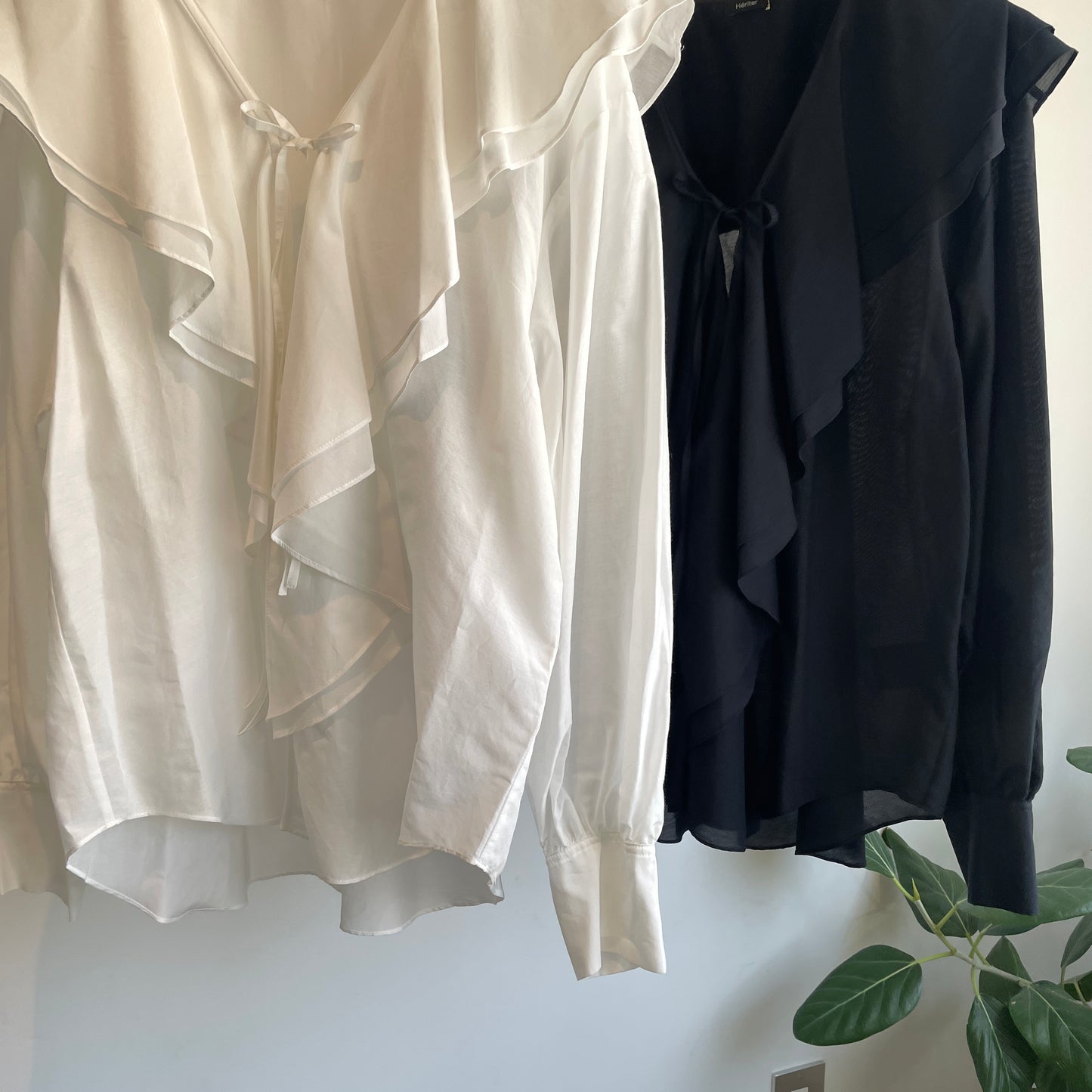 heriter//cotton silk raffle blouse H2-26-3003
