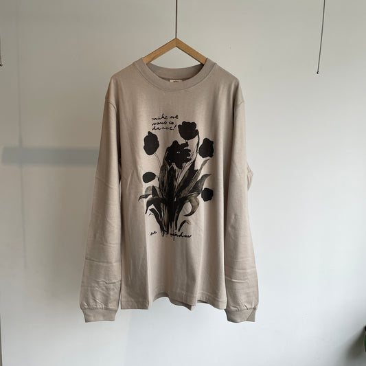sweetlittlenothing//black tulip 長袖Tシャツ／Sサイズ