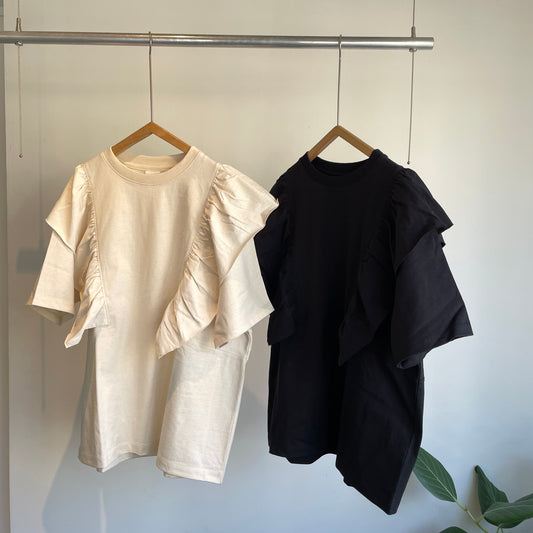 buoy buoy//ORGANIC天竺 BIG FRILL T-シャツ　2701CT016261