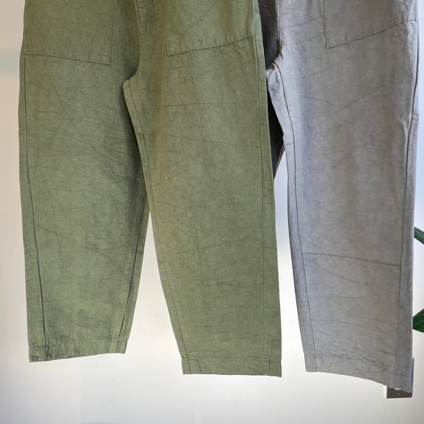 handsofcreation//綿麻リバーシブルカルゼファナージュワークパンツ　0161302