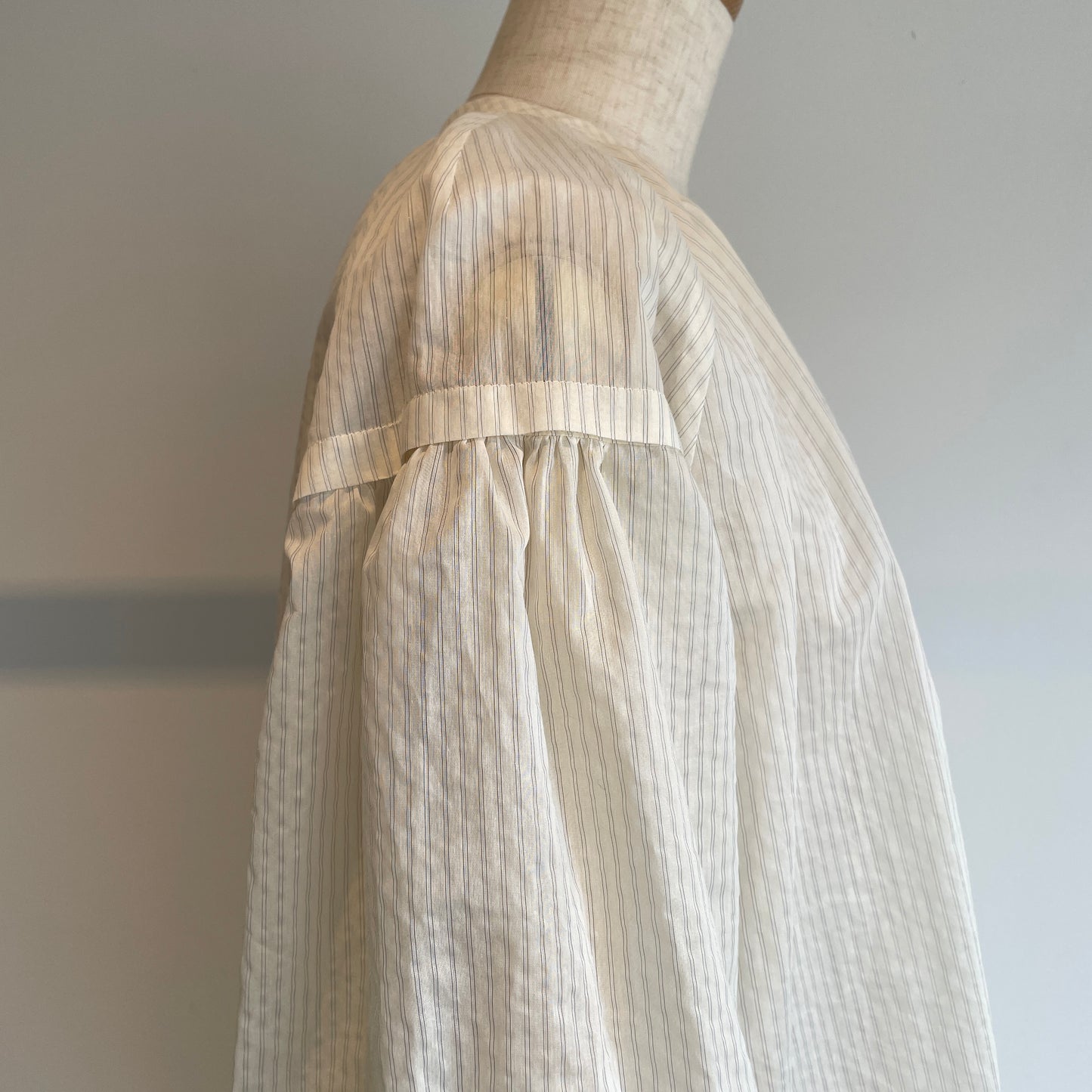 yuni //C/Pe stripe gather sleeves OP 1701OP019261