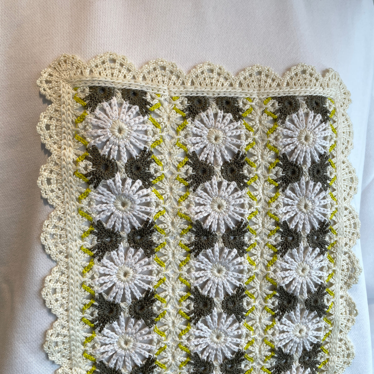 yuni//Cotton裏毛 color lace プルオーバー　1701CT001262