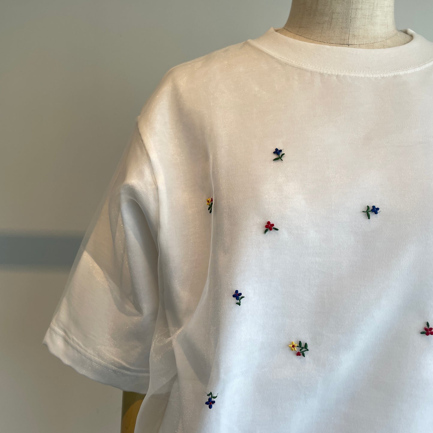 porter des boutons//Petite fleurドゥーブルTシャツ　P21-3-035