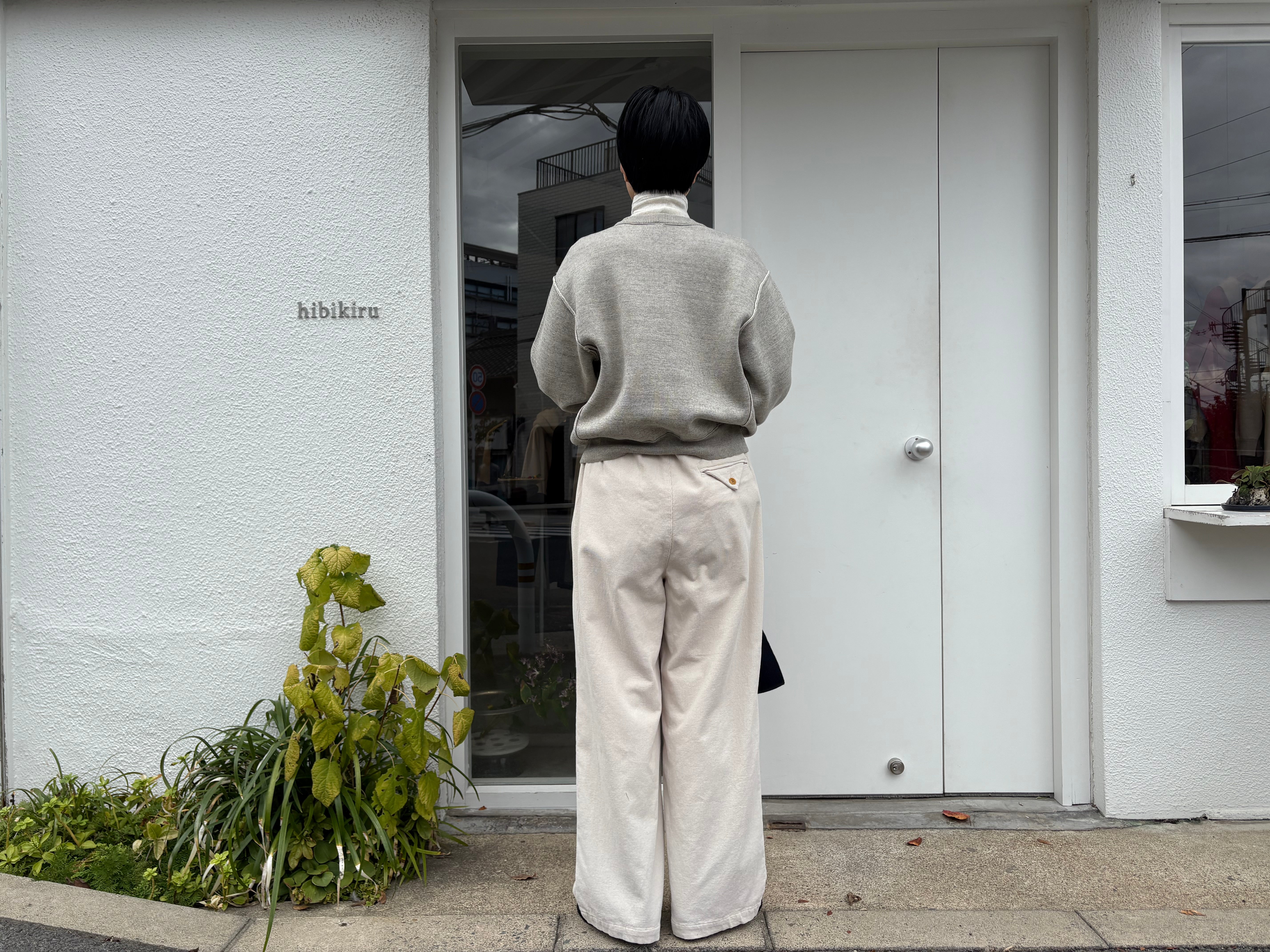 handsofcreation//16Wコール東炊きイージーストレートパンツ 01540331