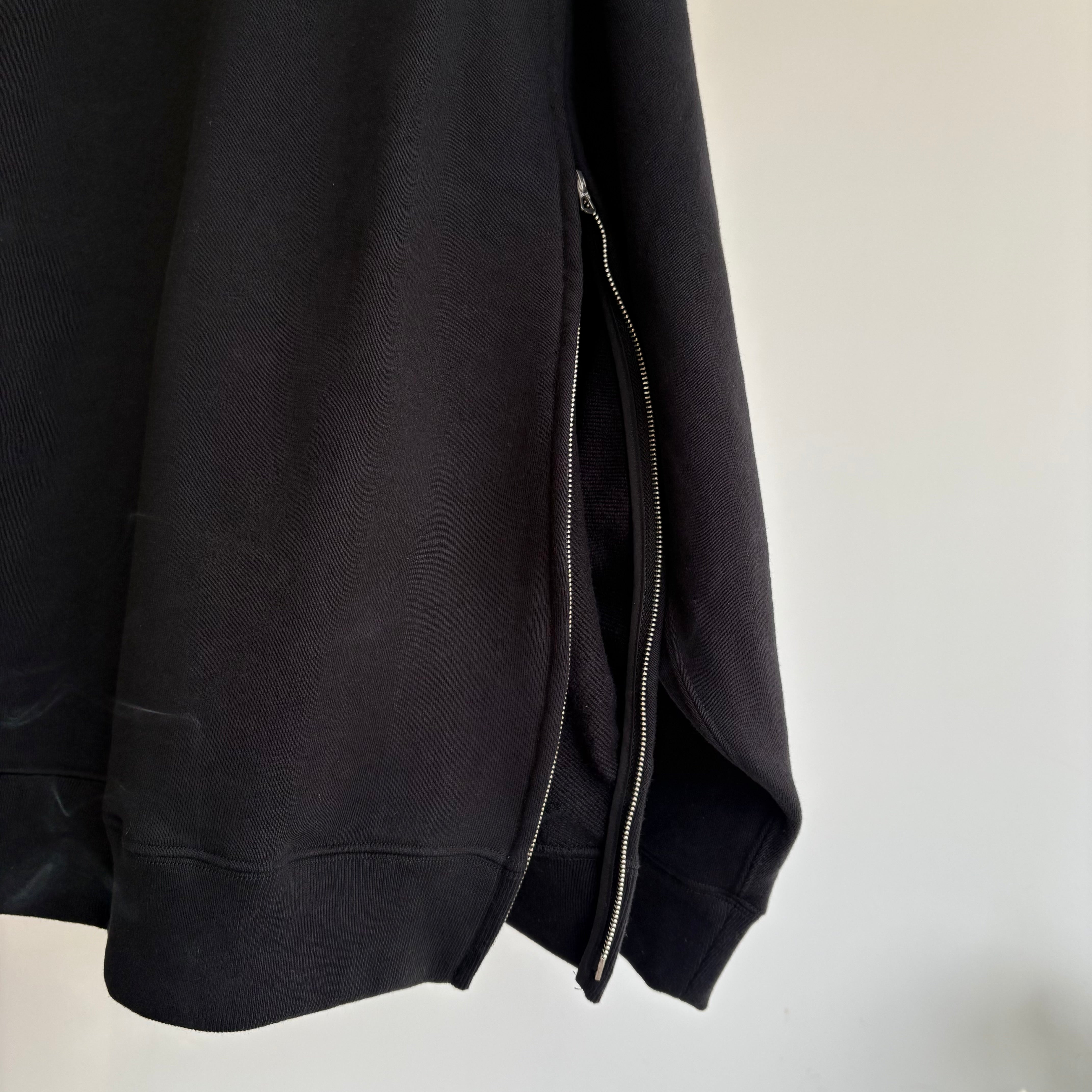 haversack//高密度裏毛クルーネックシームZIPスエットシャツ 612620