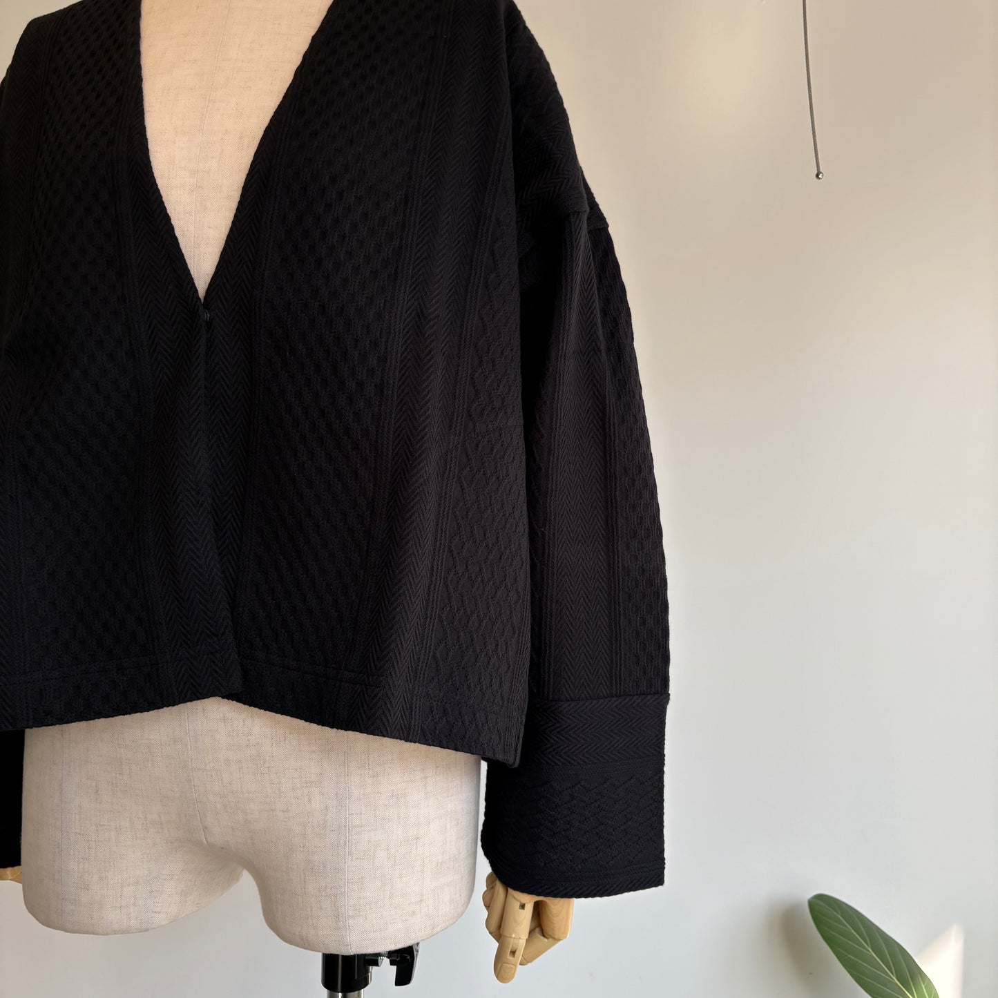 porter des boutons//マルチジャガードカーディガン　P-25068