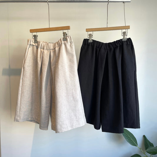 yuni//Linen Polyester gum tack half パンツ　1701PT031261