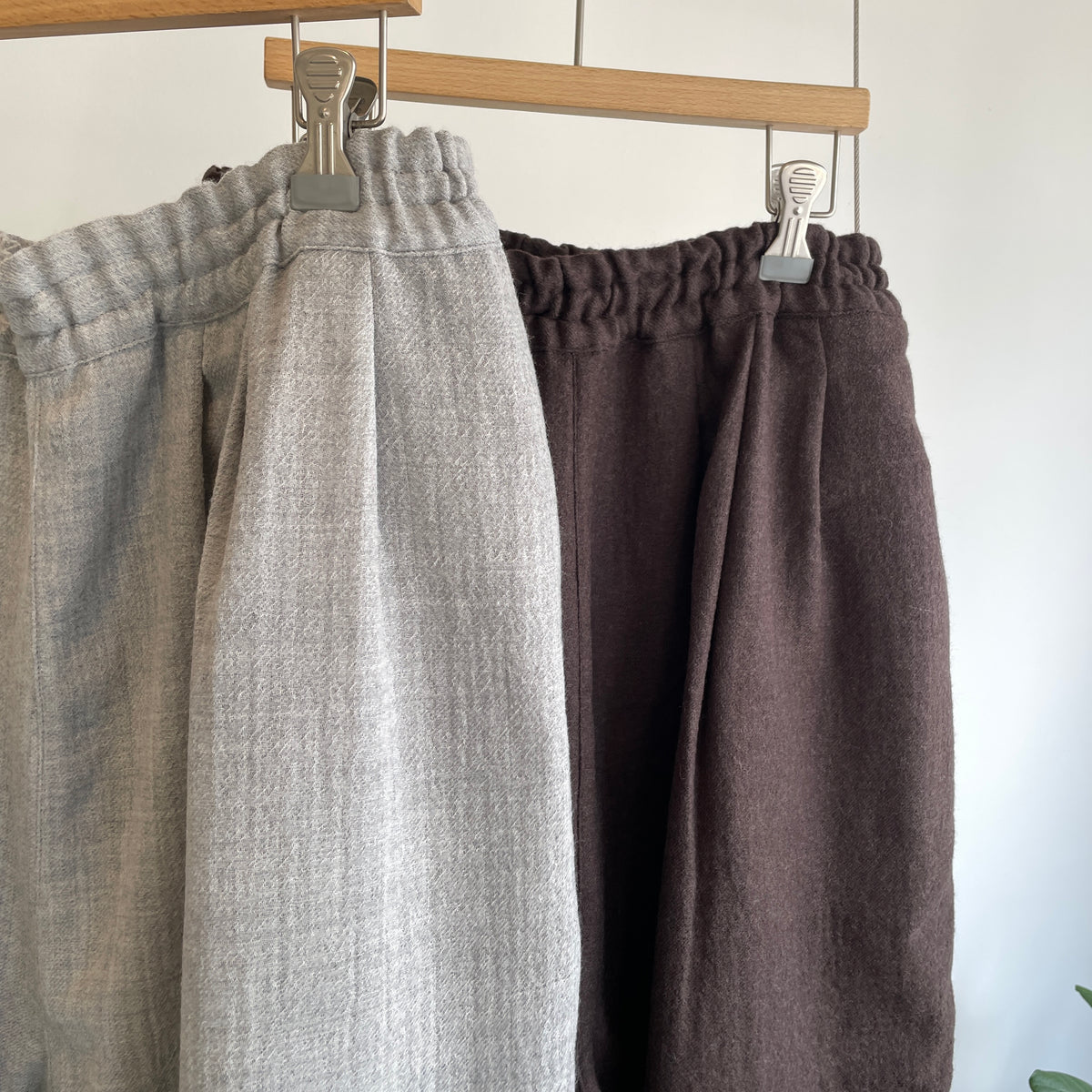 handsofcreation//wool soft gauzeオーバーイージーキュロットパンツ　01650342