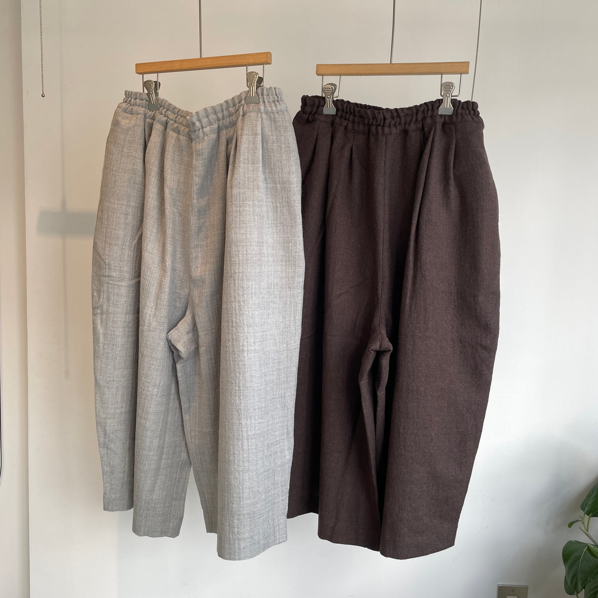 handsofcreation//wool soft gauzeオーバーイージーキュロットパンツ　01650342