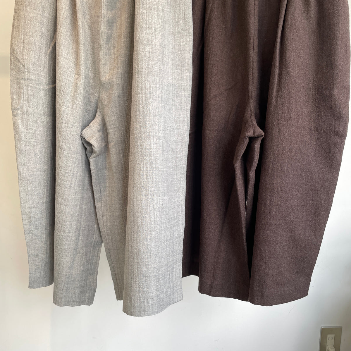 handsofcreation//wool soft gauzeオーバーイージーキュロットパンツ　01650342