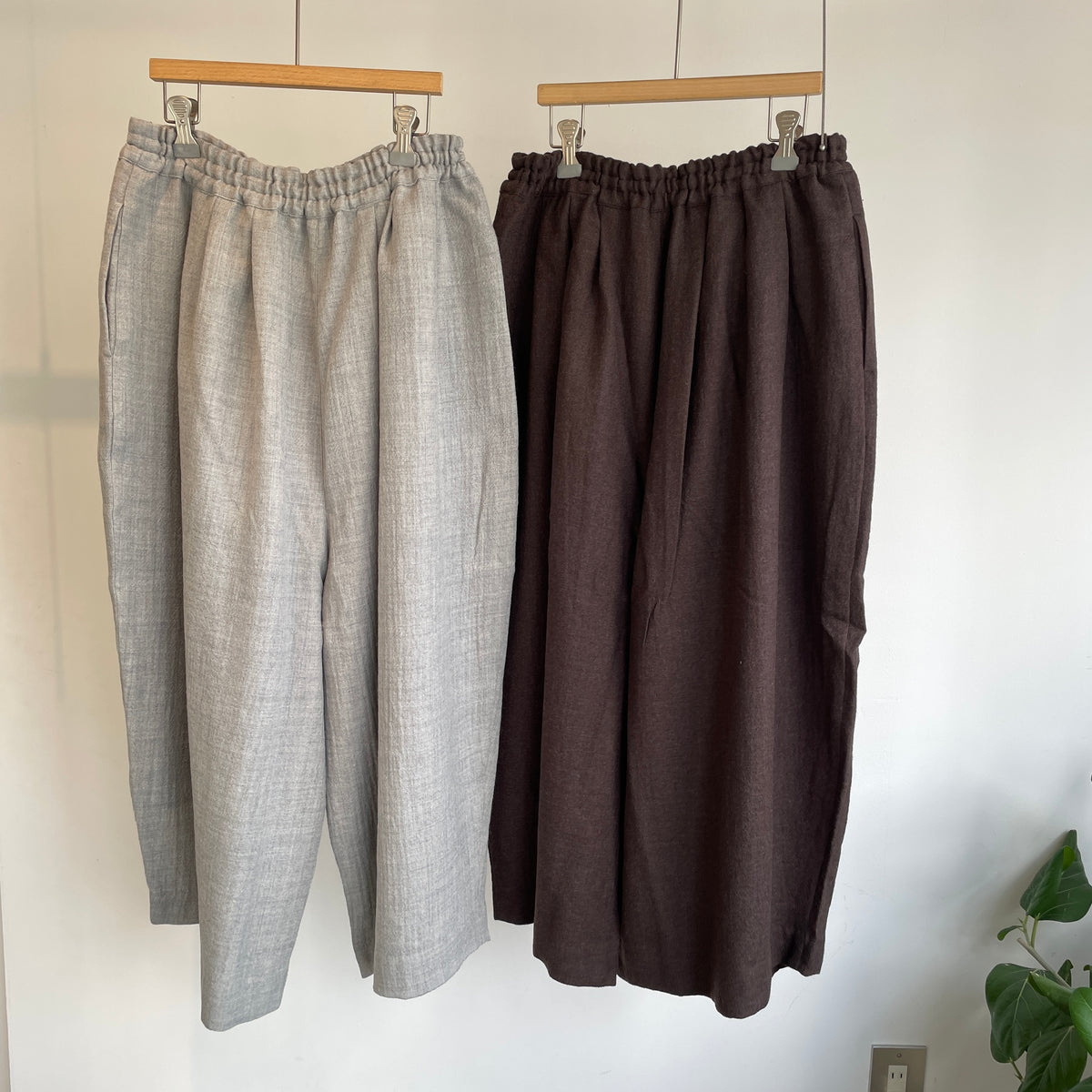 handsofcreation//wool soft gauzeオーバーイージーキュロットパンツ　01650342