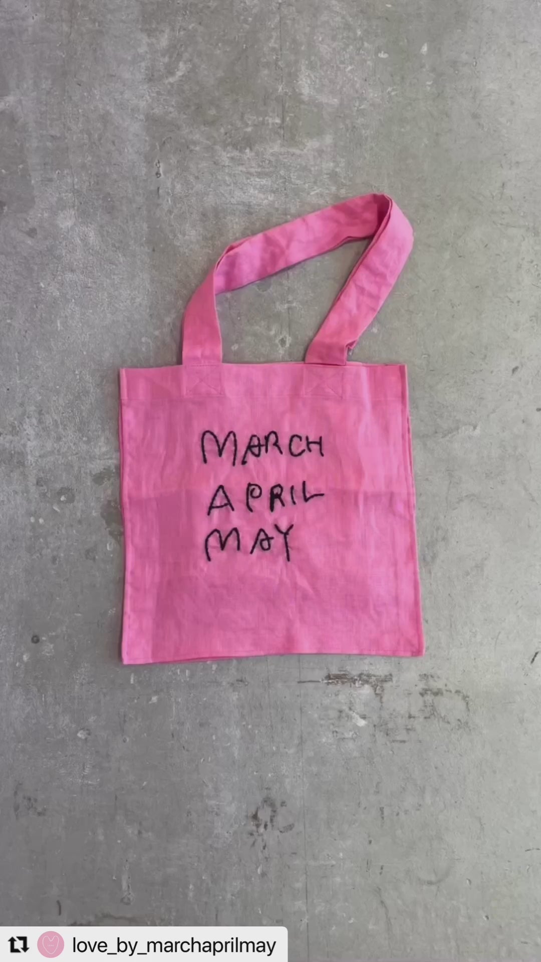 march april may MAM linen tote M - トートバッグ